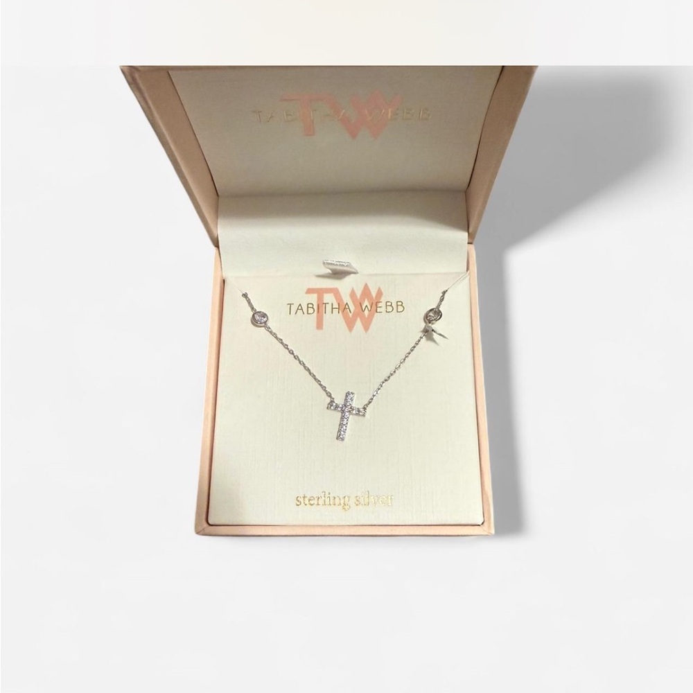 Tabitha Sterling Silver Cross Necklace